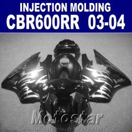 black 100 abs set for honda cbr 600rr fairing 2003 2004 injection Moulding cbr600rr 03 04 fairing parts rdzc