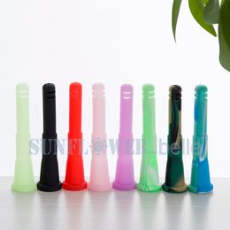 4 inch Smoke Silicone down stem For glass Bong silocon tube a variety of Colours are optional --SRS430