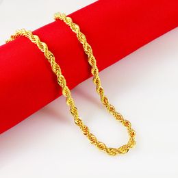 Customised 5mm Rose Yellow Gold Filled Mens Chain Womens Unisex Cut Flat Curb Link 18K Wholesale Necklace