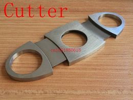 Fedex DHL Free Shipping High Quality Pocket Stainless Steel Cigar Cutter Knife Double Blades Wholesale 50pcs/lots