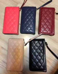 2016 ladies girls Checker Patent Leather Purse card holder Purse Long Clutch Handbag Bag 5 colors #3755