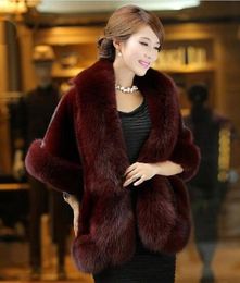 Winter Wedding Cloak Bridal Faux Fur Wraps Warm shawls Outerwear Korean Style Women Jacket Prom Evening Party PDK067