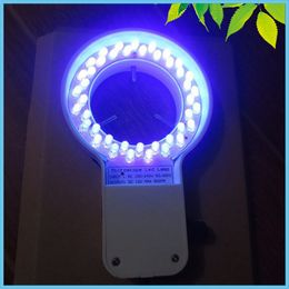 Freeshipping 48 PCS LED Microscope UV Ring Lamp 60mm Inner Diameter Purple Color Ring Light with Adapter for Microscope Illumination