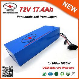 No Customs Duty 72V 17.4Ah Lithium Li Ion Battery Pack 72V Electric Bike Battery Pack with 84V 2.0Ah Charger for 1080W Motor