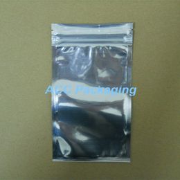 9*16cm (3.5*6.3") Aluminum Foil / Clear Reclosable Zipper Plastic Retail Package Pack Bag Zipper Lock Bag Retail Packaing