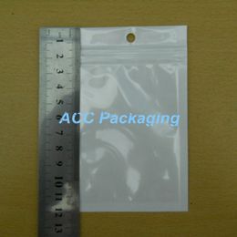 Wholesales 7.5*12cm (3.0*4.7") Clear White Pearl Plastic Poly OPP Packing Zipper Lock Retail Packages Jewellery Food PVC Plastic Bag