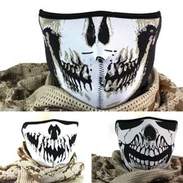 CS Ski Sport Skull Face Bandana Neoprene Bike Motorcycle Scarves Pollution Dust Face Mask Halloween party Skull Half Face Mask