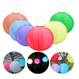 Christmas Lantern Solar Powered LED Holiday Hanging Lanterns Non-woven Fabrics Waterproof LED Lamp for Wedding ZA5299