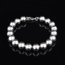 Free Shipping with tracking number Top Sale 925 Silver Bracelet 10M Beads Bracelet Silver Jewellery 10Pcs/lot cheap 1558