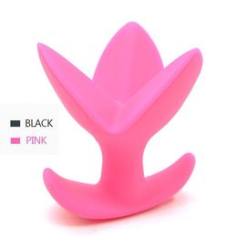 Soft Silicone Three Petals Opening Butt Plug Anal dilator Prostate Massage Erotic Sex Anus Toy For Male Female BDSM Adults Products