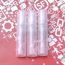 Tiny 2ml Plastic Perfume Spray Bottle Empty Cosmetic Water Sample packaging Small Atomizer Containers Free Shipping