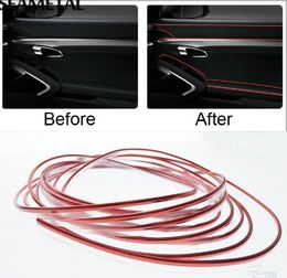 5M Car Interior Moulding Strips Decoration Line Door Dashboard Air Vent Steering-wheel Flexible In Car-styling Auto Accessories