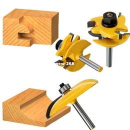 3pcs 1/4'' Round Rail&Stile Router Bits Set Cove Raised Panel Tools Wood Cutting High Quality Wooden Drill Bit Best Price