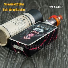 Sigelei SnowWolf 200w autocollants pour enveloppes * 10-40pc VS Subox Mini autocollant pour peau / IPV D2 cover / eVic VT peau / IPV3 Etiquette en peau de Li