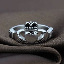 Claddagh ring Ireland vintage heart crown wedding rings for women silver plated Jewellery