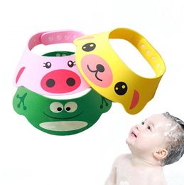 バーハブシャンプーキャップアニマルベビーシャワーキャップ入浴バイベイビーケアの入浴子供のための調節可能な赤ちゃん帽子