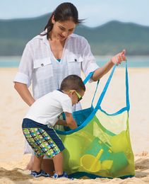 50Pcs/lot large sand away beach mesh bag Children Beach Toys Clothes Towel Bags baby toy collection bag