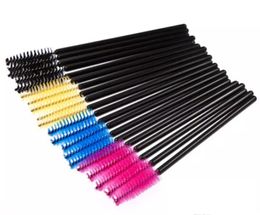 Factory price! 30,000pcs/lot NEW Black Disposable Eyelash Brush Mascara Wands Applicator Makeup Cosmetic Tool 4 Colours