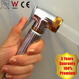 Royal Luxurious Hand Bidet Spray 2016 Wholesale Solid Brass Muslim Shower Portable Diaper Sprayer Shattaf with Gold Accent