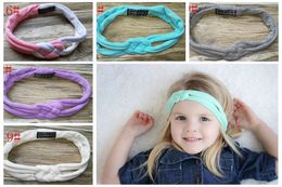 100pcs New cotton baby Sailor Knot turban headbands twisted stripe head wraps girl cute headwrap knit Twist Knotted hair bands FD6556