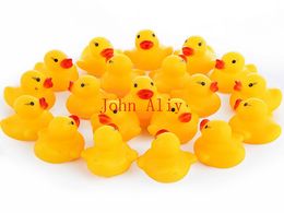 Free shipping Baby Bath Water Toy toys Sounds Yellow Rubber Ducks Kids Bathe Children Swiming Beach Duck Ducks Gifts