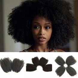 Cheap Brazilian Malaysian Mongolian Indian Virgin Hair Wefts Afro Kinky Curly Hair Weaves Human Hair Extension 4 Bundles Lot