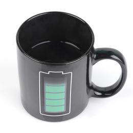 Magic Battery Coffee Mug Tea Milk Hot Cold Heat Temperature Sensitive Color-Changing Mug Cup