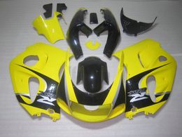 ABS full fairing kit for SUZUKI GSXR600 GSXR750 1996 1997 1998 1999 2000 GSXR 600 750 96-00 black yellow fairings GB13