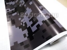 Black Grey urban night Digital Tiger Camo Vinyl Wrap For Car truck / air bubble Free Print Camouflage Graphics Car Sticker 1.52x30m/ 5x98ft