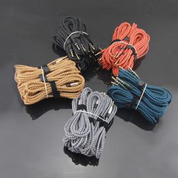 5colors 3.5mm male to male stereo audio cord wire 1.5m 5ft Auxiliary Car Aux Cable with metl connector