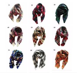 Unisex Brand Fashion Winter Scarf For Women Men General Children Plaid Cashmere Scarves Boys Girls Parents Scarf