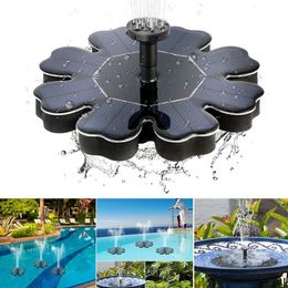Panneau Solaire Powered Brushless Pompe à Eau Jardin Décor De Jardin Piscine Extérieure Jeux Ronde Pétale Flottant Fontaine Pompes à Eau Cca 11698