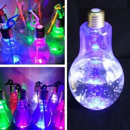 Drinkware light bulb beverage bottle milk tea bottle plastic juice bottles creative yogurt cup Luminescence cups Drinkwares tools 4680-2