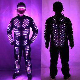 LED Robot Costume LED Dance suit Performance Luminous Clothing For Men Women DJ Show Light Clothing