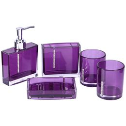 5Pcs Set Bathroom Supplies Wash Set Family Bathroom Accessories Acrylic Toothbrush Holder Set A2802