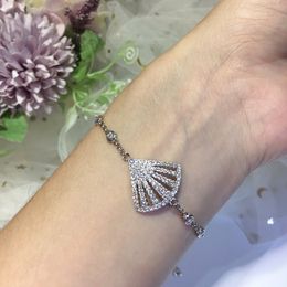 Charm Bracelets Scalloped Skirt Jewellery S925 Sterling Silver For Women Fashion Christmas Gift