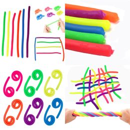 Decompression Rope Flexible Glue Noodle Ropes Novelty Environmental TPR Stretchy String Neon Slings Children Adult Toys
