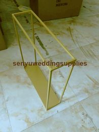 New tall and large painted Gold Metal Flower/Centerpiece Stands with Tops Gold Pentagon Flower Stands senyu0436