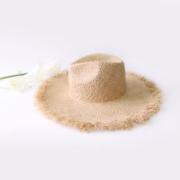 2019New Fashion fedora hat Weave Women Beach Sun Hat Foldable Panama Straw Hat Summer Women Outdoors Sunshade