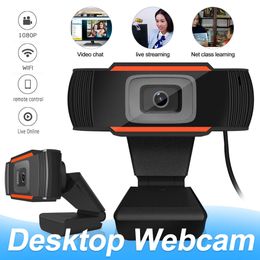 Webcams caméra Full HD 1080p Webcams avec microphone Appel vidéo pour ordinateur portable avec boîte de vente au détail en Solde