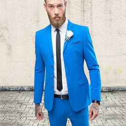 Popular Four Buttons Groomsmen Notch Lapel Groom Tuxedos Men Suits Wedding/Prom Best Man Blazer ( Jacket+Pantst+Tie) 759