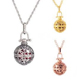 harmony cage Canada - Harmony Caller Necklace Pendant butterfly Pattern Cage Interchangeable Music Sound Bola Jewelry