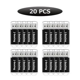 Black 20PCS/LOT 2GB Rectangle USB 2.0 Flash Drives Enough Pen Drives Thumb Memory Stick Storage for Computer Laptop Tablet