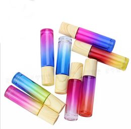 10ml Empty Roll on Glass Bottles STAINLESS STEEL ROLLER Refillable Roll Bottles With Plastic Cap For Aromatherapy,Fragrance Essence