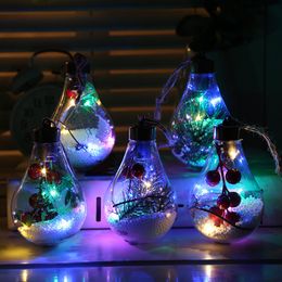 Christmas Ball Transparent LED Decorative Bulb Light Xmas Tree Hanging Decorative Bulb Wedding Birthday Party LED Light Decor