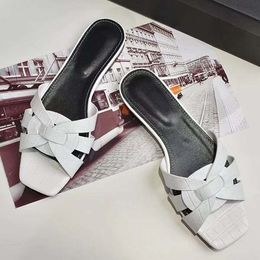 Klassische Qualitäts-Designer-Schuhe italienischen Luxus echtes Leder Outdoor-Sandalen Frauen-Ebene-beiläufige Schuh-Mode Super Star Slipper