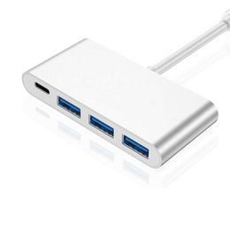 TYPE-C TO USB 3.0*3 +PD USB 3.1 TYPE C TO USB 3.0 HUB PD Charging Converter Adapter For Macbook Multifunctional 50pcs/lot