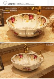 China Artistic Handmade Ceramic Art Basin Sinks Counter Top Wash Basin Bathroom Vessel Sinks vanities bowl wash basin