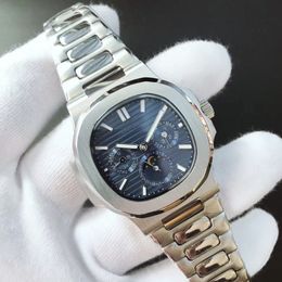 4 Colours High Quality Watches Mechanical Automatic Men Watch Moon Phase 24H Stainless Steel All Functions Work 40.5mm