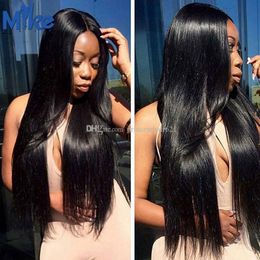 MikeHAIR Malaysian Hair Extensions Wholesale 10 Bundles Remy Human Hair Weaves Peruvian Indian Brazilian Straight Hair Weaving